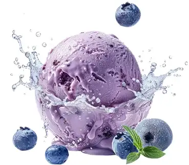 Blueberry ice cream at Keds Ice Cream
