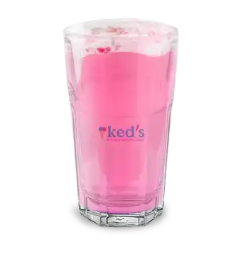 Creamy shahi falooda topped with kulfi ice cream at Ked’s Ice Cream