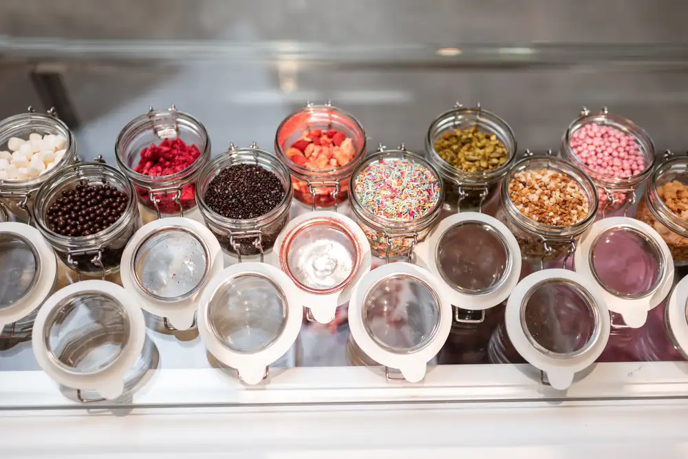 Ice cream toppings ideas in Little Elm TX featuring creative and delicious dessert combinations at Ked's Ice Cream
